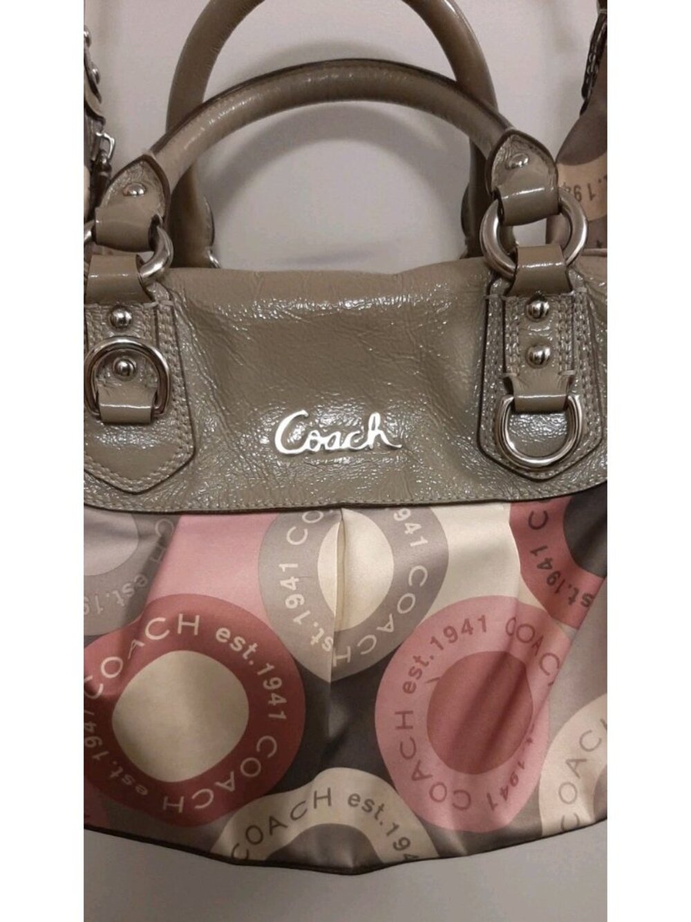 Womans Coach Purse F-15448 Satchel Handbag Pockets Label READ - Picture 2 of 13